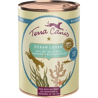 Terra Canis Ocean Lover - Патешко с цвекло, морски зърнастец и съкровища на морето 400 г