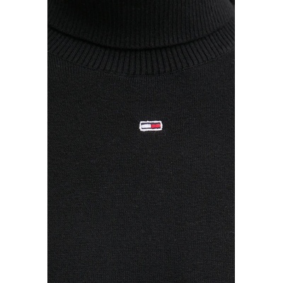 Tommy Hilfiger Пуловер Tommy Jeans дамски в черно с поло DW0DW19686 (DW0DW19686)