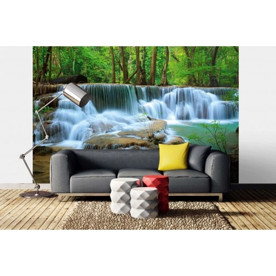 Dimex MA-5-3249 Samolepicí vliesová fototapeta na zeď Mohutný vodopád v lese rozměry 375 x 250 cm