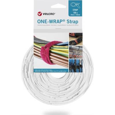 VELCRO® Kabelbinder popruh so suchým zipsom (d x š x v) 200 x 20 x 20 mm biela 1 ks