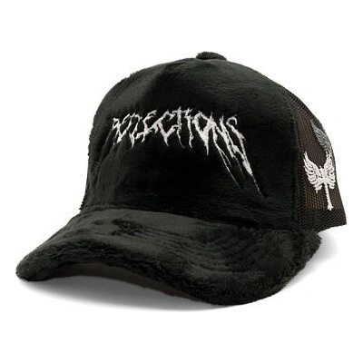 Reflection Luxury Fuzzy Trucker Satin Black / White