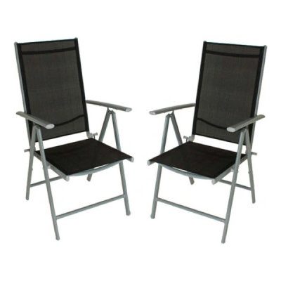 Garden Pleasure Zahradní židle Nola 142022, sada 2 ks, s vysokým opěradlem, nastavitelné v 7 směrech