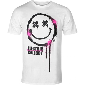 NNM мъжка тениска Electric Callboy - Spray Smile B2B - White - 51984700