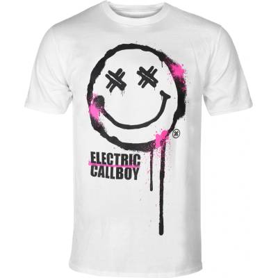 NNM мъжка тениска Electric Callboy - Spray Smile B2B - White - 51984700