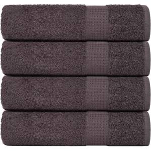 vidaXL Кърпи за душ FROGN 4 бр. Антрацит 70x140 см 360 г/м2 (136686)