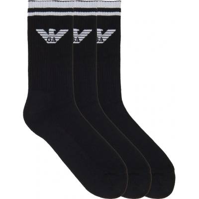 Giorgio Armani Чорапи Emporio Armani Men's Crew Socks - Blk/Blk/Blk