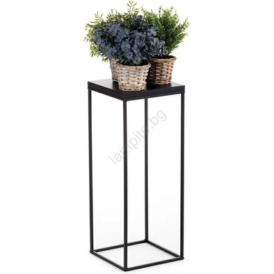 HowHomely Стойка за цветя BASICLOFT 60x24 черен (DD0182)