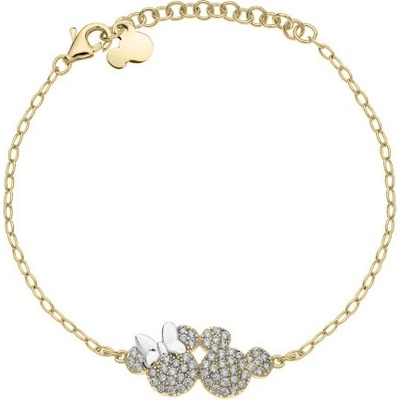 Disney dětský náramek Minnie a Mickey Mouse stříbrný BS00048QZWL-55