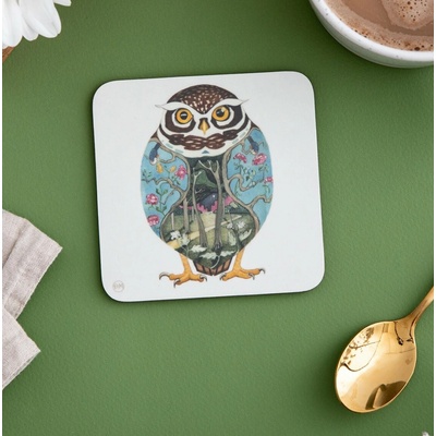 The DM Collection Tácek pod sklenici Owl Sova 9x9cm