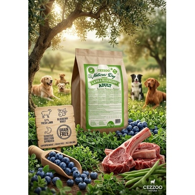 CEZZOO Natura Dog Fresh Lamb & Blueberry Adult Grain Free 10 kg