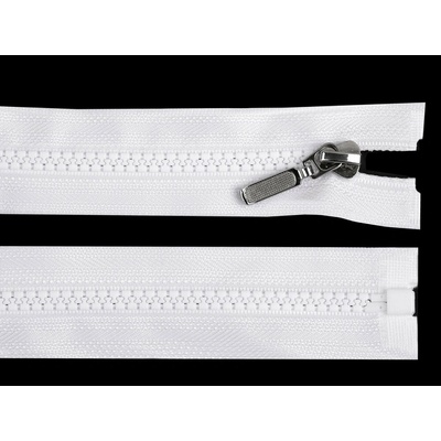Kostěný zip No 5 délka 50 cm s ozdobným jezdcem Varianta: 101 bílá, Balení: 1 ks