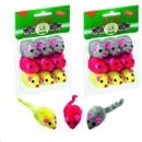 Karlie Myš barevná + catnip 9 ks, 5 cm