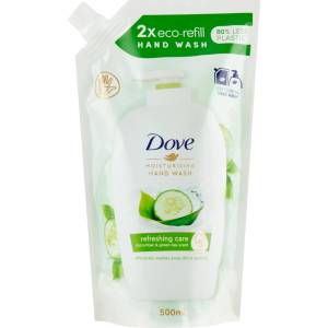 Unilever Течен сапун Dove Go Fresh touch с аромат на краставица и зелен чай, пълнител 500 мл