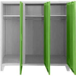 Carmen Метален шкаф Carmen CR-1605-3 JZ - сив / зелен (3580179_5) - xmall