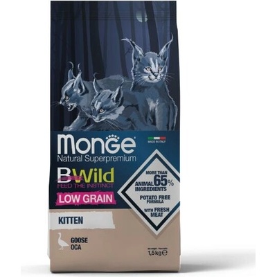 MONGE Cat Bwild Kitten Low Grain husa 10 kg