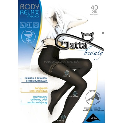 Gatta Pančuchové nohavice Body relaxmedica 40 nero