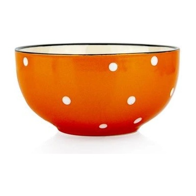 Toro Keramická miska oranžová s bodkami 490ml
