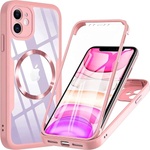 Techsuit Калъф за iPhone 11 + калъф - ColorVerse 360 MagSafe MagSafe Series - розов