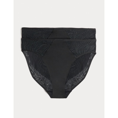 Marks & Spencer Високорязани бикини Body с дантела, 2 бр. в опаковка Marks & Spencer черна Marks & Spencer | Cheren | ЖЕНИ | 8