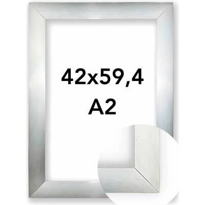 BFHM Fotorámeček Alaska Rozměr: A2 - 42 x 59,4 cm, Barva: Stříbrná, Typ zasklení: Plexi