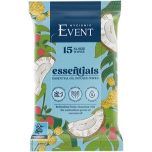 Event Влажни кърпи за ръце Event - Essentials, кокос, 15 броя (2EV04ESSCOC000015A) - baby