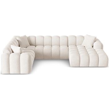 Cosmopolitan Design Кремав шенилов ъглов диван (ляв ъгъл/U форма) Treno - Cosmopolitan Design (COS_UL_214_F1_TRENO1)