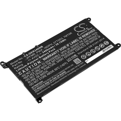 Батерия за DELL Chromebook 3400, Inspiron 14, 15, VOSTRO 14 и други, 3400 mAh, Li-Pol (CS-DER340NB)