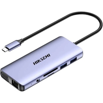 Hikvision USB Хъб Hiksemi DS11, 4K, HDMI, VGA, SD, TF, USB 3.0, USB 2 (2113120011)
