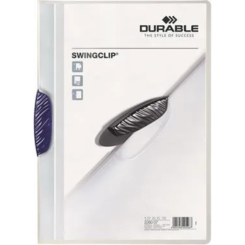 DURABLE Дълготрайна папка Swingclip A4 30 листа тъмно синя папка с клипс (226007)