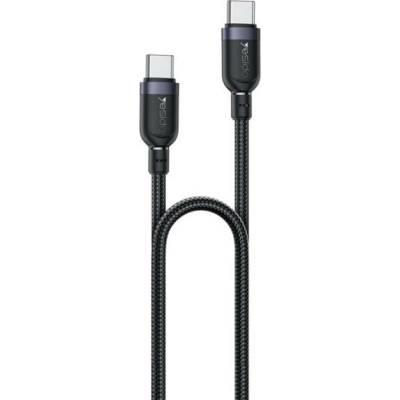 Yesido CA190 opletený nabíjecí a datový USB-C na USB-C 2m černý