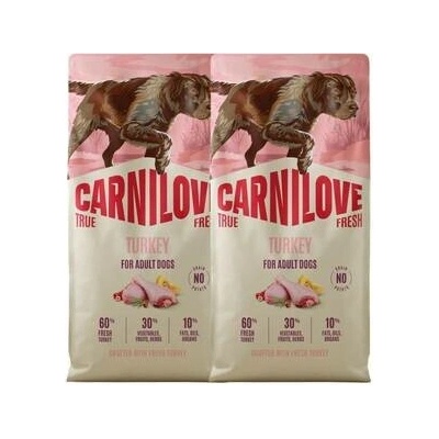 Carnilove True Fresh Dog Turkey Adult 2 x 12 kg