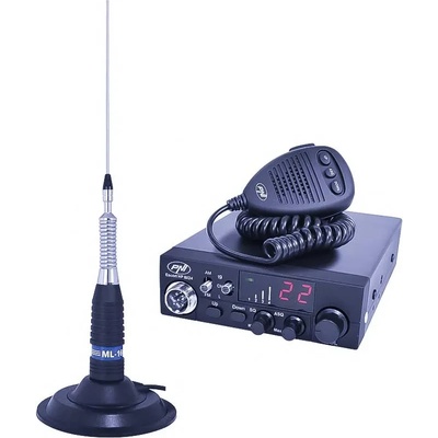 PNI PNI-PACK15 CB Radio Kit HP 8024 ASQ ML160 Antenna 4W 12-24V 15km (PNI-PACK15)