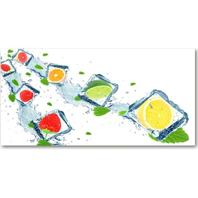 Foto obraz sklo tvrzené Ovocie v kockách 100x50 cm