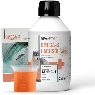 Reavet Omega-3 lososový olej 250 ml
