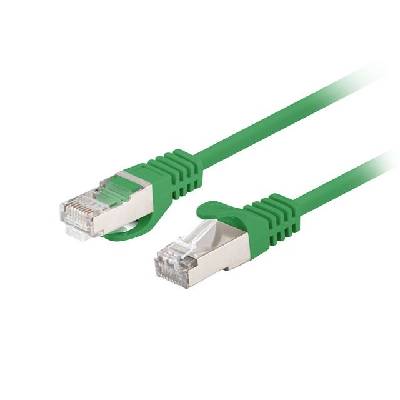 Кабел Lanberg patch cord CAT. 6 FTP 0.25m, Fluke Passed, green (10-pack) (PCF6-20CC-0025-G)