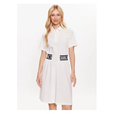 KARL LAGERFELD Ежедневна рокля 231W1351 Бял Regular Fit (231W1351)