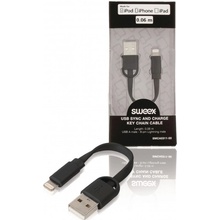 Sweex SMCA0311-00 Synchronizační a nabíjecí USB na klíče, zástrčka USB A – 8-pin zástrčka Lightning, 0,1m, černý