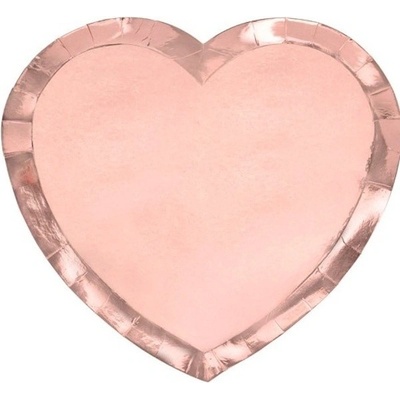 PartyDeco TANIERE srdce rose gold 21x19cm