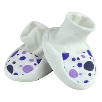 For Babies Бебешки обувки For Babies - Лилави точки, 0+ месеца (00004 10)