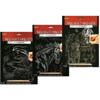 Teddies Škrabací obrázek stříbrný 20 x 25 cm