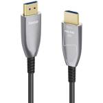 Hama Оптичен hdmi кабел, ултра високоскоростен, aoc, сертифициран, 8k, алуминий, 10 м (202035) - ggbox