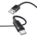 USAMS Кабел за данни USAMS U94 USB - Type-C, 100 cm, ЧЕРЕН SJ777USB01 (SJ777USB01)