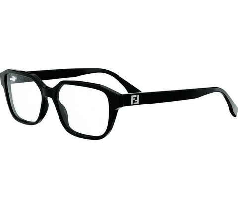 Fendi Squared Black Rectangular Eyeglasses