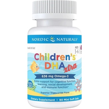 Nordic Naturals Children's DHA Xtra 636 mg [90 Гел капсули] Боровинка