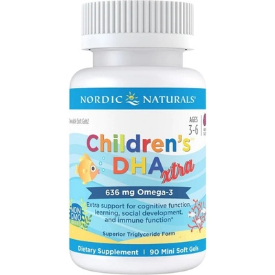 Nordic Naturals Children's DHA Xtra 636 mg [90 Гел капсули] Боровинка