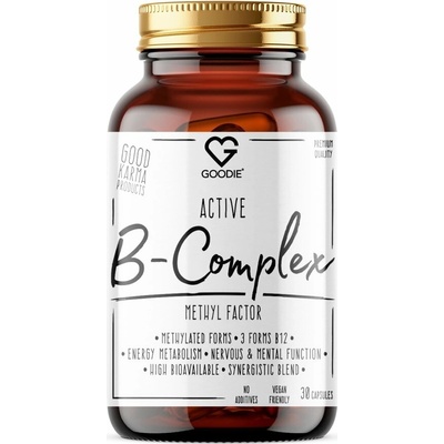Goodie Aktivní B-Komplex Methylované formy 5-MTHF, 3x B12 30 kapslí – Hledejceny.cz