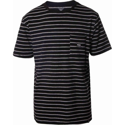Fallen tričko Striped Pocket Tee Black White