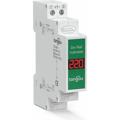 TONGOU ELECTRICAL Voltmeter TOVME-1 60-415VAC , 1-fázový 1DIN (R080)