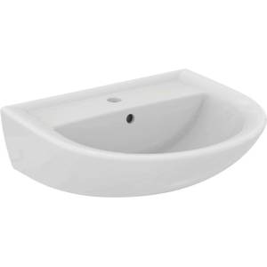 Ideal Standard Eurovit - Умивалник 55x46 см, с преливник, отвор за смесител, бял W332601 (W332601)