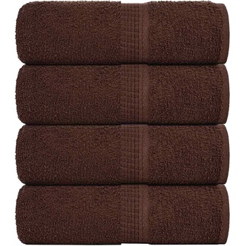 vidaXL Кърпи за гости FROGN 4 бр. Кафяви 30x50 см 360 г/м2 (136756)